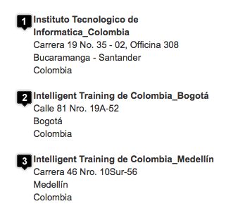 Lugares donde se puede tomar la prueba e Acquia en Colombia
