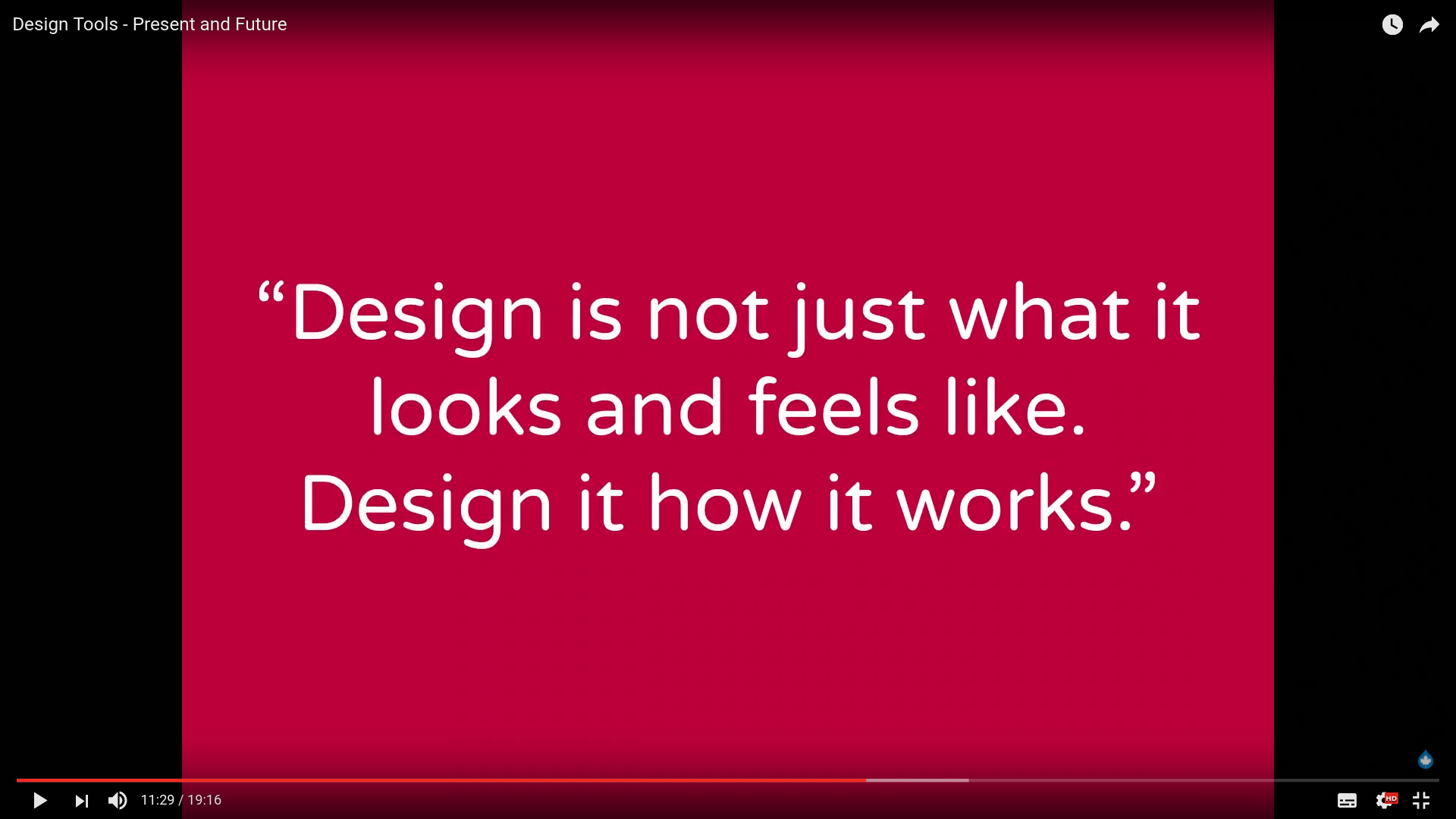 El diseño no es el como se ve sino el como se usa.